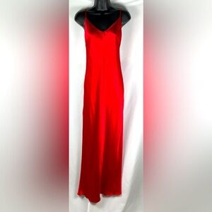 NWT Rumored Low Tide Maxi Slip Dress M Chili Pepper Red Dutchess Formal‎ Long